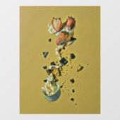 Erdbeereisfrüchte Fensteraufkleber (Blatt)