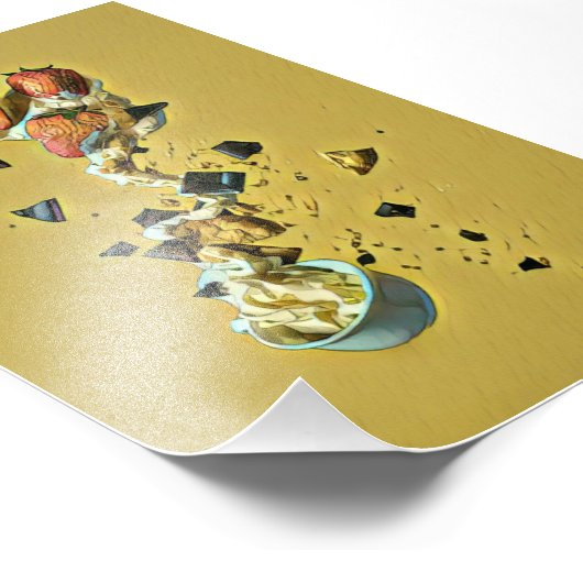 Erdbeereisfrüchte Fotodruck (Ecke)