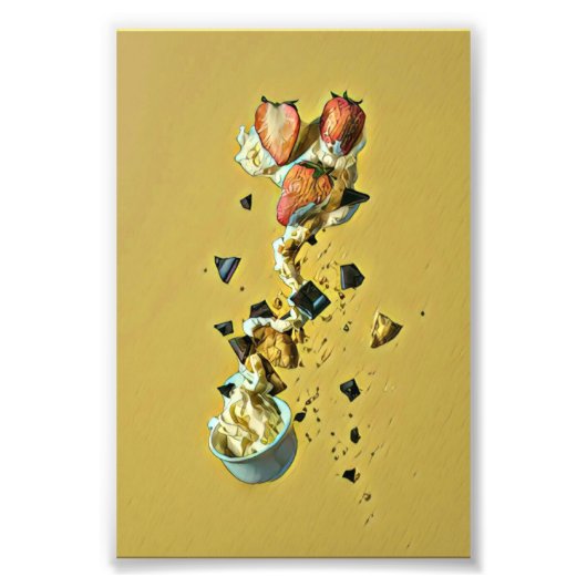 Erdbeereisfrüchte Fotodruck (Vorne)