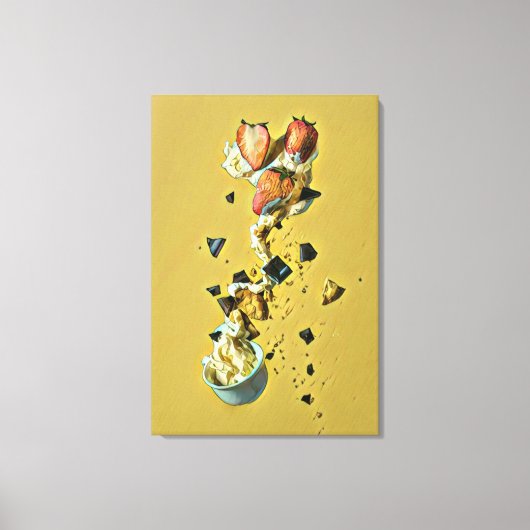 Erdbeereisfrüchte Leinwanddruck (Vorderseite)