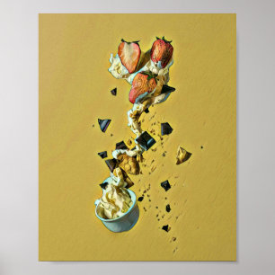 Erdbeereisfrüchte Poster