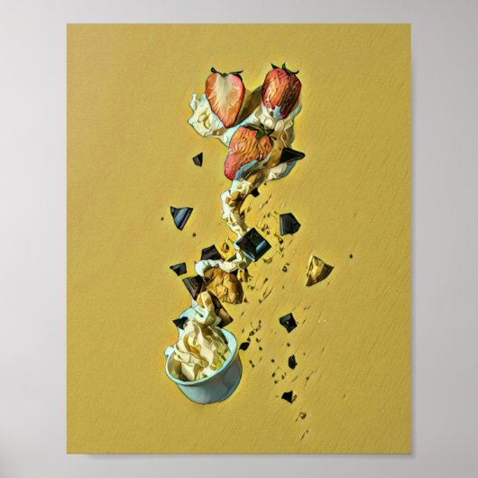 Erdbeereisfrüchte Poster (Vorne)