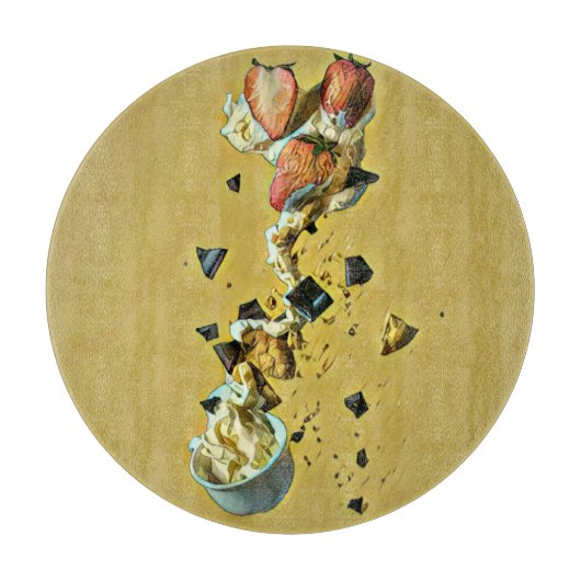 Erdbeereisfrüchte Schneidebrett (Vorderseite)