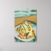 Erdbeereiskuchen Leinwanddruck (Vorderseite)