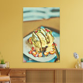 Erdbeereiskuchen Leinwanddruck (Insitu (Wohnzimmer))