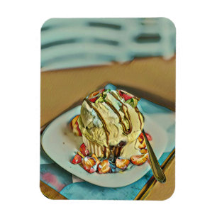 Erdbeereiskuchen Magnet