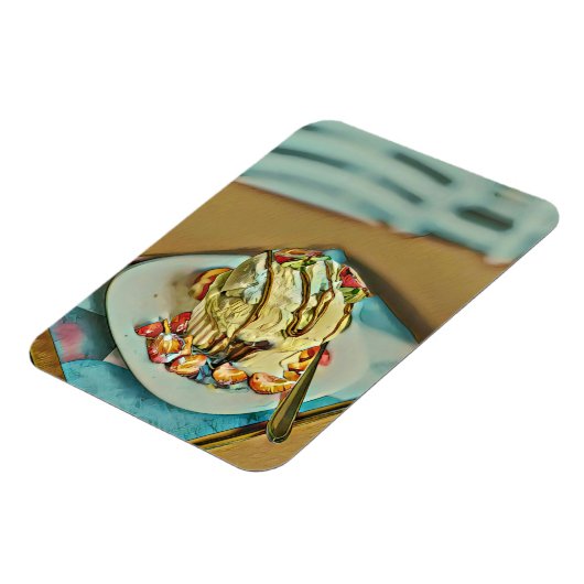 Erdbeereiskuchen Magnet (Linke Seite)