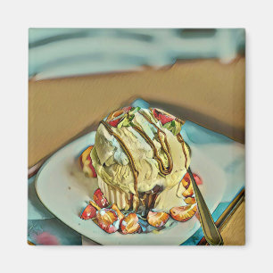 Erdbeereiskuchen Magnet