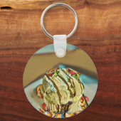 Erdbeereiskuchen Schlüsselanhänger (Vorderseite)