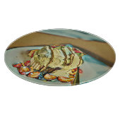 Erdbeereiskuchen Schneidebrett (Ecke)