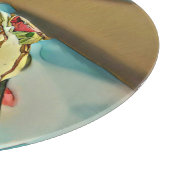 Erdbeereiskuchen Schneidebrett (Ecke)