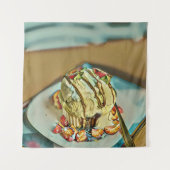 Erdbeereiskuchen Wandteppich (Vorderseite)