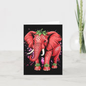 Erdbeerelefant italienisches Hirnrot-Meme-Geburtst Karte (Vorderseite)