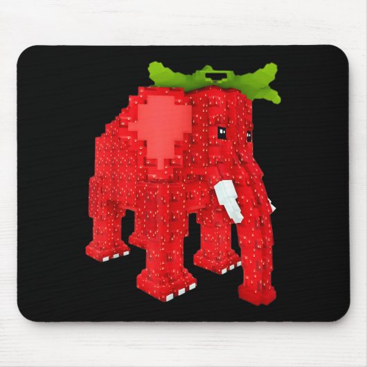 Erdbeerelefant mousepad (Vorne)