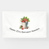 Erdbeeren am Geburtstag eines Eisers Banner (Horizontal)