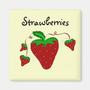Erdbeeren an den Reben Magnet