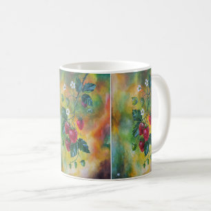 Erdbeeren an einer Sommerrebe von Alfred Fox Kaffeetasse