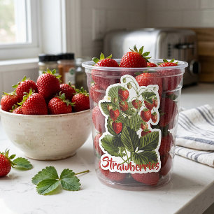 Erdbeeren anpassbar aufkleber