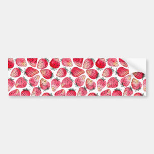 Erdbeeren, Aquarell und Tinte Autoaufkleber
