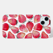 Erdbeeren, Aquarell und Tinte Case-Mate iPhone Hülle (Rückseite (Horizontal))