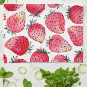 Erdbeeren, Aquarell und Tinte Geschirrtuch (Gefaltet)