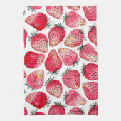 Erdbeeren, Aquarell und Tinte Geschirrtuch (Vertikal)