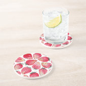 Erdbeeren, Aquarell und Tinte Getränkeuntersetzer (Seite)