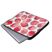Erdbeeren, Aquarell und Tinte Laptopschutzhülle (Vorne Knopf)