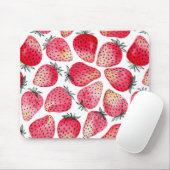 Erdbeeren, Aquarell und Tinte Mousepad (Mit Mouse)