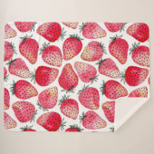 Erdbeeren, Aquarell und Tinte Sherpadecke (Vorderseite (Horizontal))