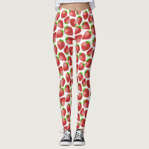 Erdbeeren-Aquarellmuster Leggings
