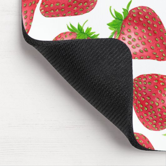 Erdbeeren-Aquarellmuster Mousepad (Ecke)