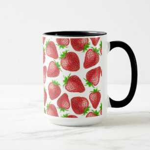 Erdbeeren-Aquarellmuster Tasse