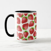 Erdbeeren-Aquarellmuster Tasse (Links)