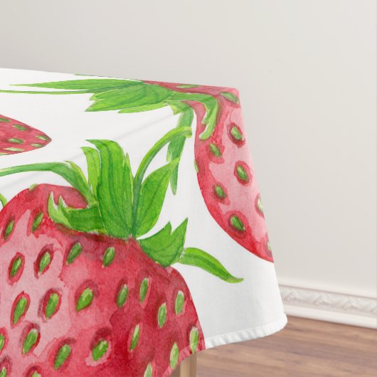 Erdbeeren-Aquarellmuster Tischdecke (Beispiel)