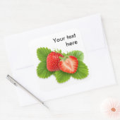 Erdbeeren auf Blätter Quadratischer Aufkleber (Umschlag)
