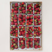 Erdbeeren auf dem Bauernmarkt im Container Puzzle (Vertikal)