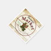 Erdbeeren auf dem Bauernmarkt Serviette (Ecke)