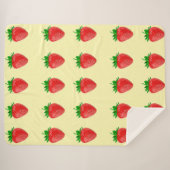 Erdbeeren auf dem Gelben Sherpa-Blanket Sherpadecke (Vorderseite (Horizontal))