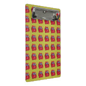 Erdbeeren auf Gold-Handwerksartikeln Mini Klemmbrett (Schrägansicht)