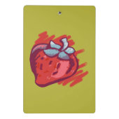 Erdbeeren auf Gold-Handwerksartikeln Mini Klemmbrett (Rückseite)