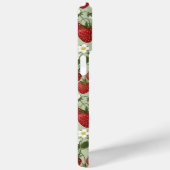 Erdbeeren auf grünem Monogramm Case-Mate iPhone Hülle (Rückseite / Rechts)