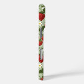 Erdbeeren auf grünem Monogramm Case-Mate iPhone Hülle (Rückseite / Rechts)