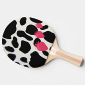 Erdbeeren auf Kuhdruck Tischtennis Schläger (Seitenansicht)