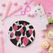 Erdbeeren auf Kuhdruckpapierplatten Pappteller (Party)