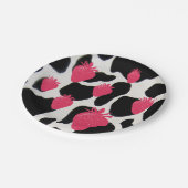 Erdbeeren auf Kuhdruckpapierplatten Pappteller (Schrägansicht)