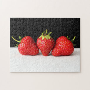 Erdbeeren auf schwarz-weiß 11x14 252pc jpa puzzle