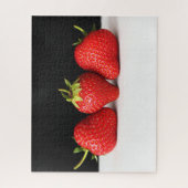Erdbeeren auf schwarz-weiß 16x20 520pc jpcnm puzzle (Vertikal)