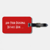 Erdbeeren auf schwarz-weiß cd ltcna gepäckanhänger (Rückseite horizontal)