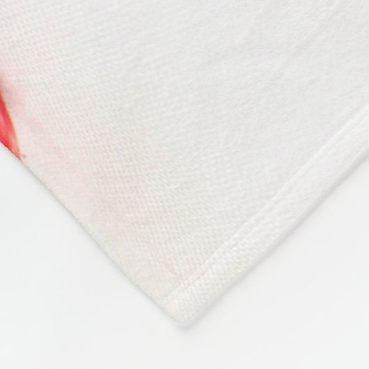 Erdbeeren auf schwarz-weiß fbcnm fleecedecke (Ecke)